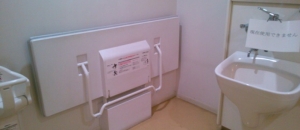 ヨークマート小豆沢店内 多機能トイレのオムツ替え台情報