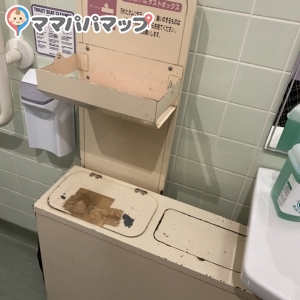 袋に入れれば、オムツはここに捨てられます。