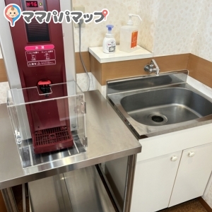 調乳スペース。湯温は76度でした。