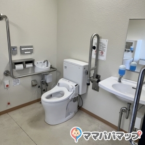 大和西大寺駅南口おもてなしトイレ(地上)多機能トイレの授乳室・おむつ替え台の写真(1枚目)