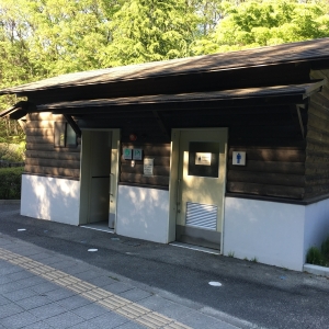 台原森林公園(駐車場脇　多目的トイレ内)のオムツ替え台情報 画像1