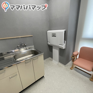 シンクのみ、石鹸やハンドペーパーは無し
