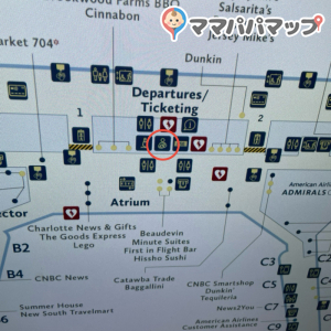 シャーロット・ダグラス国際空港の授乳室・オムツ替え台情報 画像1