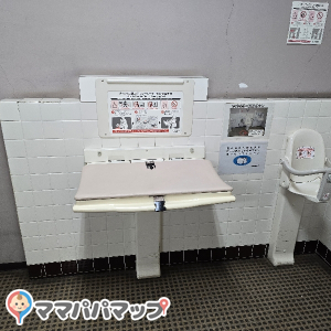 正面入口横の多目的トイレ内