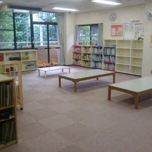 赤ちゃん以外も遊べる本の部屋。