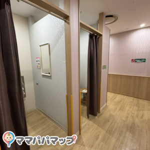 ベビーカーで入っても余裕な広さ