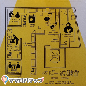 ベビー休憩室の地図