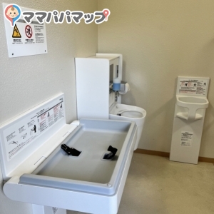 大和西大寺駅南口おもてなしトイレ(地上)多機能トイレの授乳室・おむつ替え台の写真(2枚目)