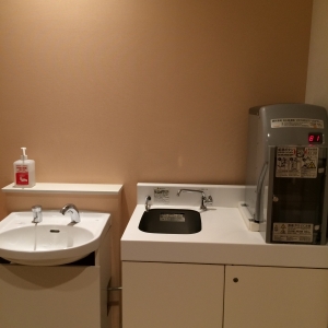 シンクとお湯。