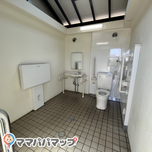 こんぶくろ池自然博物公園一号近隣公園多機能トイレのオムツ替え台情報 画像1