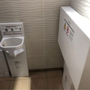 toilet with change table 