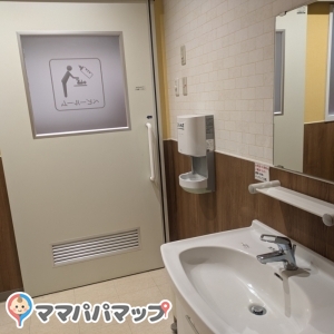 手洗い洗面はありますが、ハンドソープやアルコール消毒はありません。おむつ用と一般用のゴミ箱がありました。（2024/6/6）
