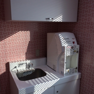 調乳機と洗い場。