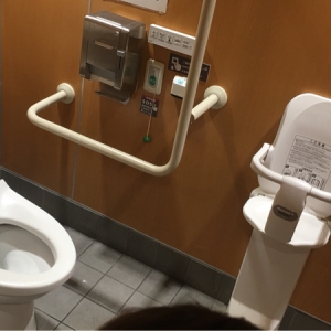 マックスバリューエクスプレス千鳥橋店(多目的トイレ内)のオムツ替え台情報 画像3