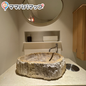 手洗い場は水のみでます。