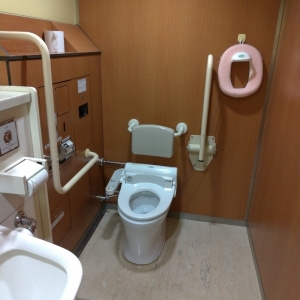 お子さん用便座あり。
